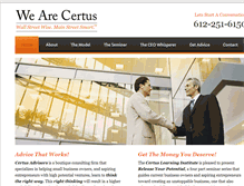 Tablet Screenshot of certusadvice.com